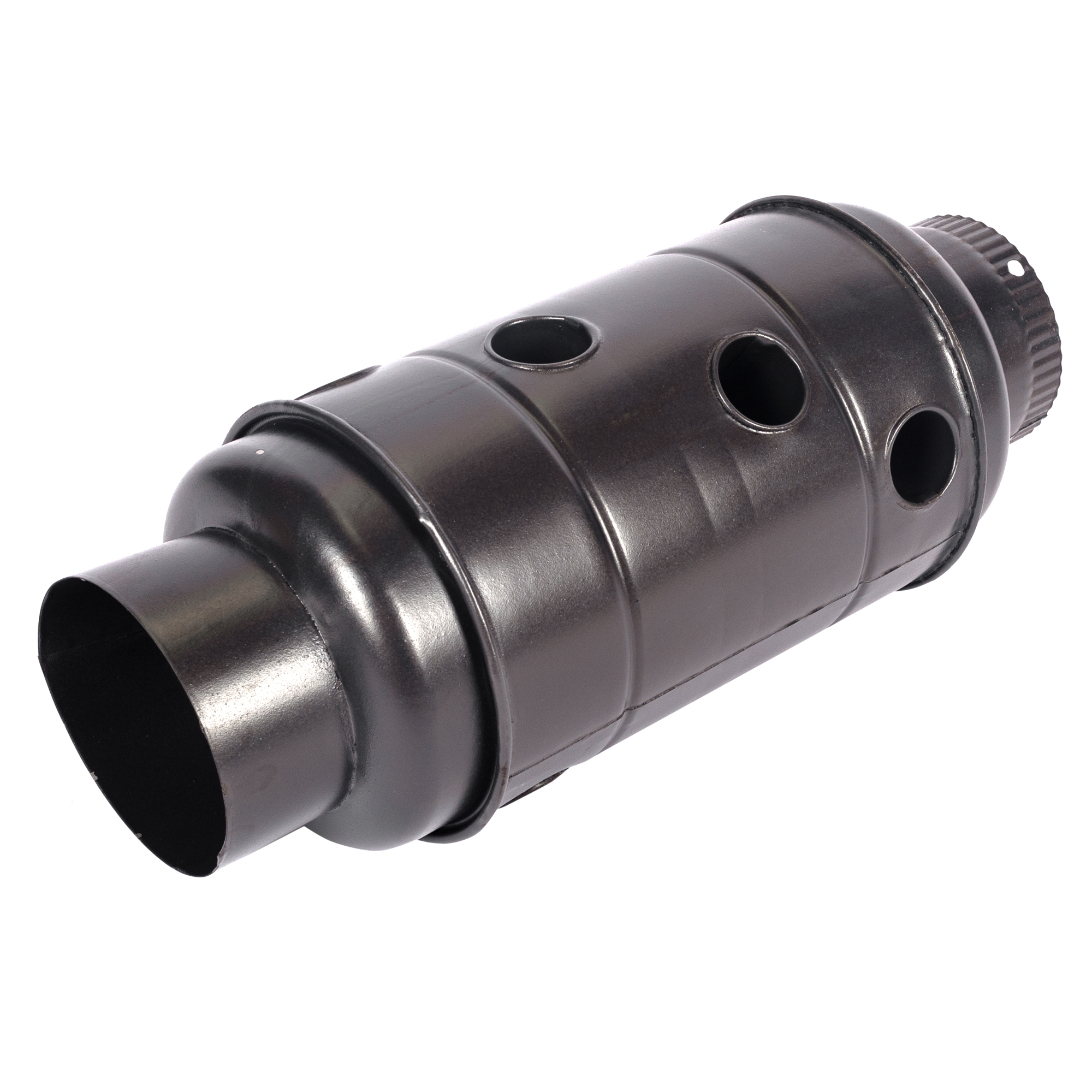 Burlan recuperator caldura, rotund, 130 mm, Gri mat